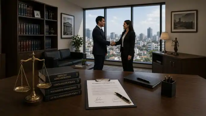 Profesional analiza procesos de contratación pública y licitaciones en SICOP para la gestión jurídica y administrativa del Estado.